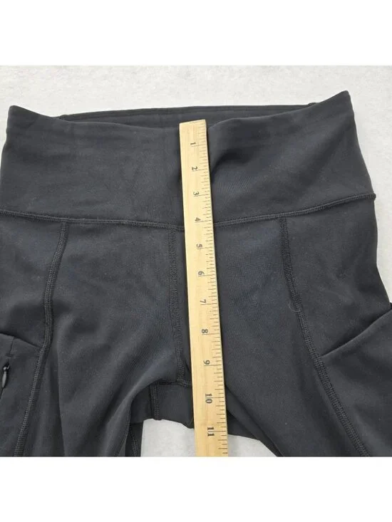 Athleta Ankle Cropped Leggings Size Small Black Activewear Athleisure 54023 - Picture 9 of 9